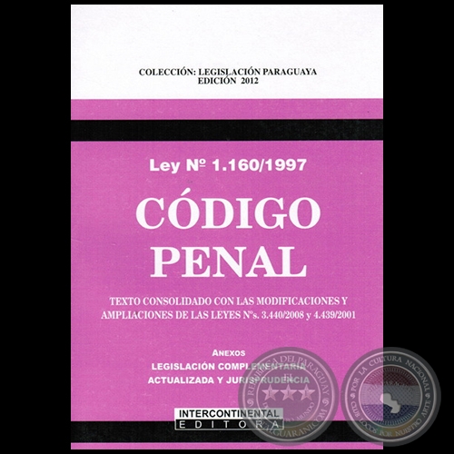 CDIGO PENAL - LEY N 1.160/1997 - Ao 2012